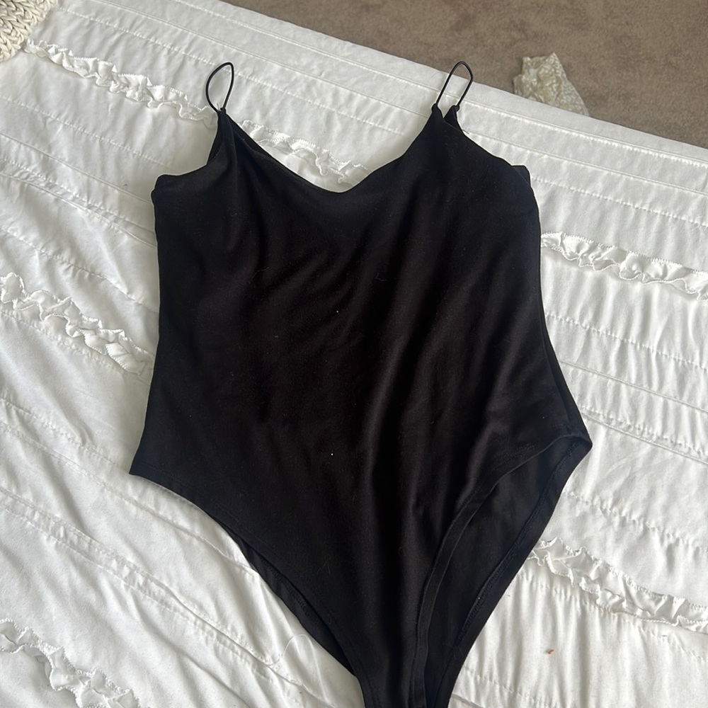 gaze Basic Black Bodysuit